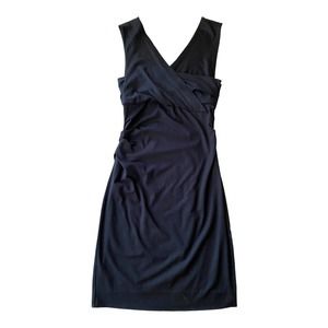 DVF Diane von Furstenberg Parker jersey dress black knit designer LBD Sz 00/XXS